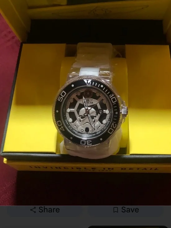 Star Wars Storm Trooper Invicta Men's White and Black Diver-Style Watch