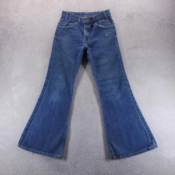 VTG Levis 684 Jeans 30x30 Bell Bottom Flare Orange Tab 70s Made in USA