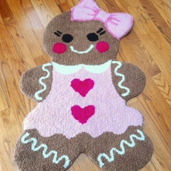 Gingerbread Girl Cookie Rug HTF Viral 💗