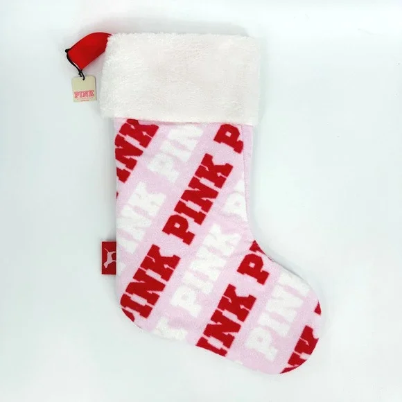 New Victoria's Secret PINK Christmas‎ Holiday Stocking Logo