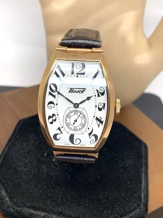 Tissot Heritage Watch T1285053601200 Swiss Hand Wind White Dial Brown Leather