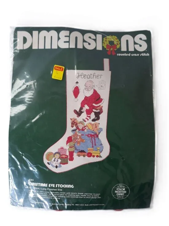 New Dimensions Counted Cross Stitch Christmas Eve Stocking 16