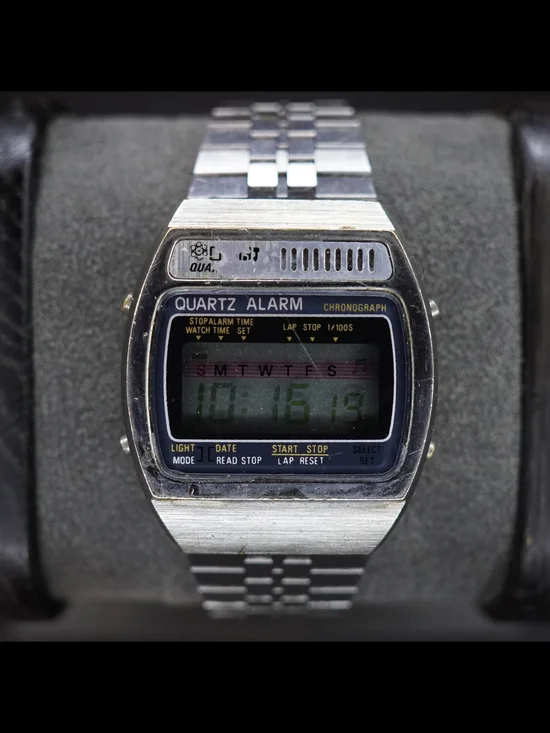 Vintage National Time LTD Quartz Alarm Chronograph Digital Mens Watch Hong Kong