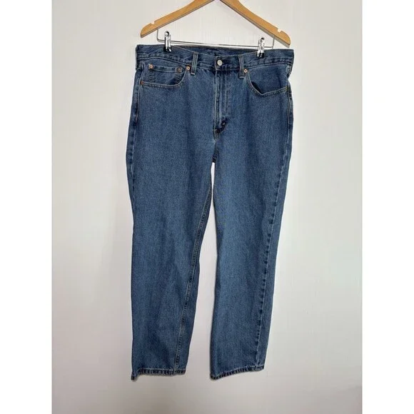 Levis 550 Jeans Mens 36 30 Blue Medium Stone Wash Relaxed Fit Jeans Cotton
