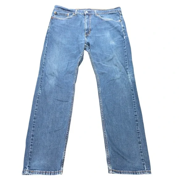 Levis 505 Regular Fit Jeans Men's Size 36x32 Blue Medium Wash Straight Leg Denim