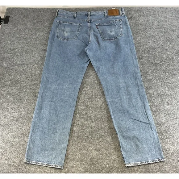 Levis 541 Premium Jeans Mens 40x34 Relaxed Taper Blue Denim Light Wash Red Tab C
