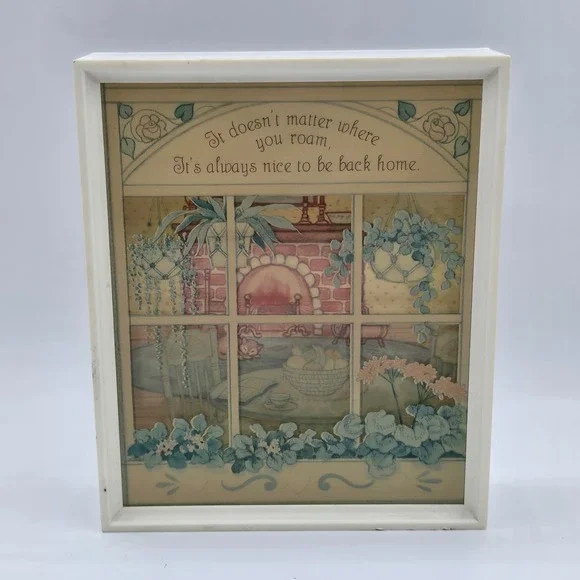Vintage Hallmark‎ Scene Setters 3D Shadow Box USA Retro 1980's Cottagecore