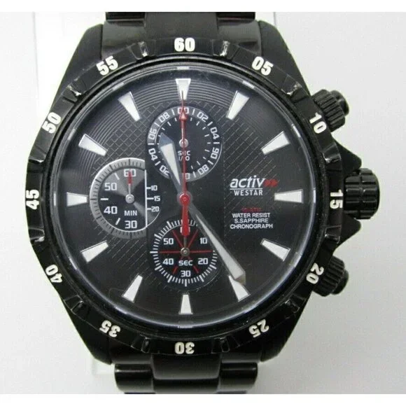Men's‎ Activ Westar 10ATM Water Resistant Analog 49mm Chronograph Watch (D413)