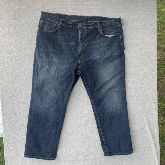 Levis 559 Relaxed Straight Jeans Mens 46x30 Dark Wash Blue Denim