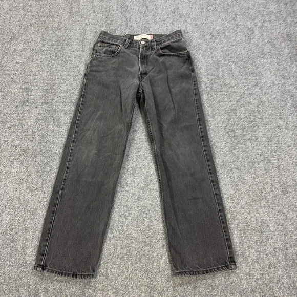 Levis 550 Jeans Mens 30x28 Black Relaxed Fit Tapered Denim Pants