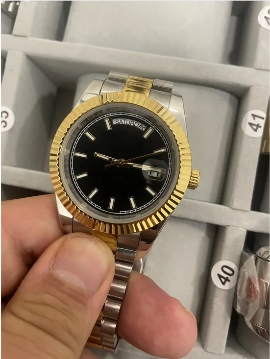 Elegant watch sapphire crystal automatic stock 349