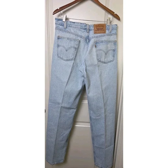 Vintage 90s Levi's 550 Jeans | Orange Tab‎ Light Wash | Relaxed Tapered | 34x34