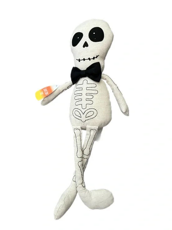 Candy Corn Lane! Oversized Plush Sitting Skelton! Hallloween decor!  Brand New!