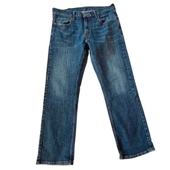 Levis 559 Relaxed Straight Jeans Mens 36x32 Blue Medium‎ Wash Denim 00559-0461