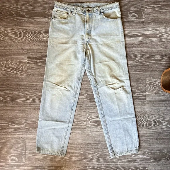 Men's Light Blue Washed Jeans