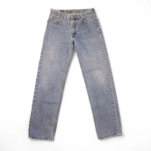 Levi's 550 straight leg relaxed 100% Cotton medium wash blue denim jeans 32x34