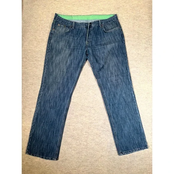 Levis 501 Original Jeans Mens 42x34 Blue Denim Button Fly Mid‎ Rise Straight Leg