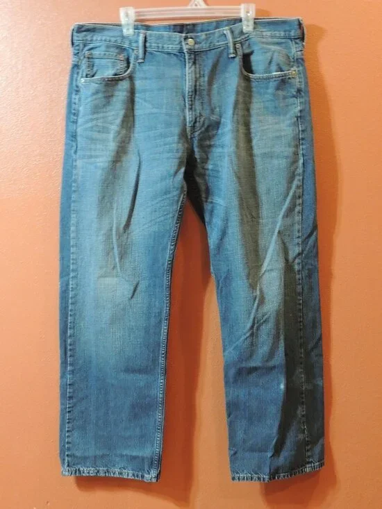 Levi 569 Jeans 1990S Men 38x32 Pockets Outdoors Work Comfort Denim Blue Jeans