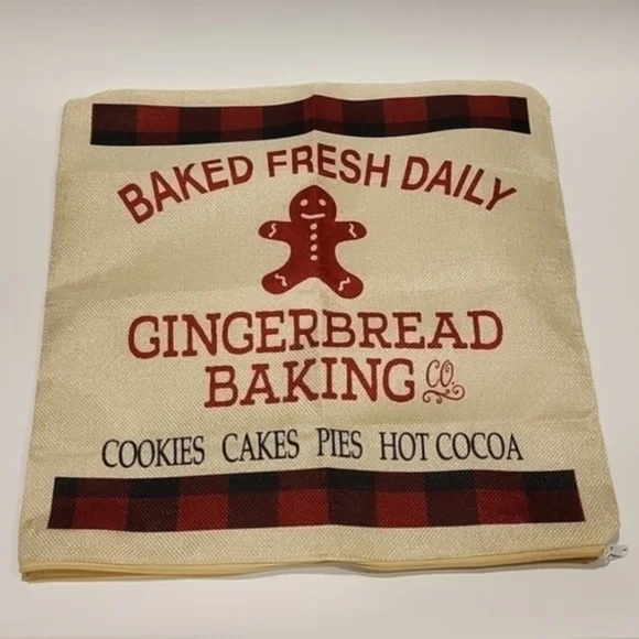 Pillow Covers Holiday Baking Theme Accent Covers Set of‎ 2 NWOT