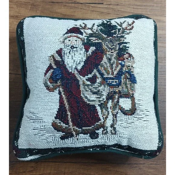 Santa Father Christmas Tapestry Throw Pillow 7