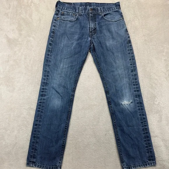 Levi's 511 Jeans Mens 32x30 Skinny Jeans 32x30 Blue Distressed‎ Faded Dark Denim