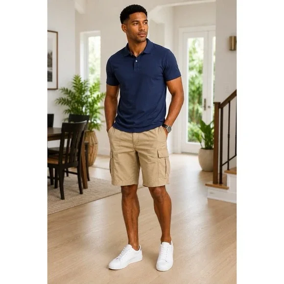 Levi's Men's Cargo Shorts 2XL 40W Khaki Cotton 10