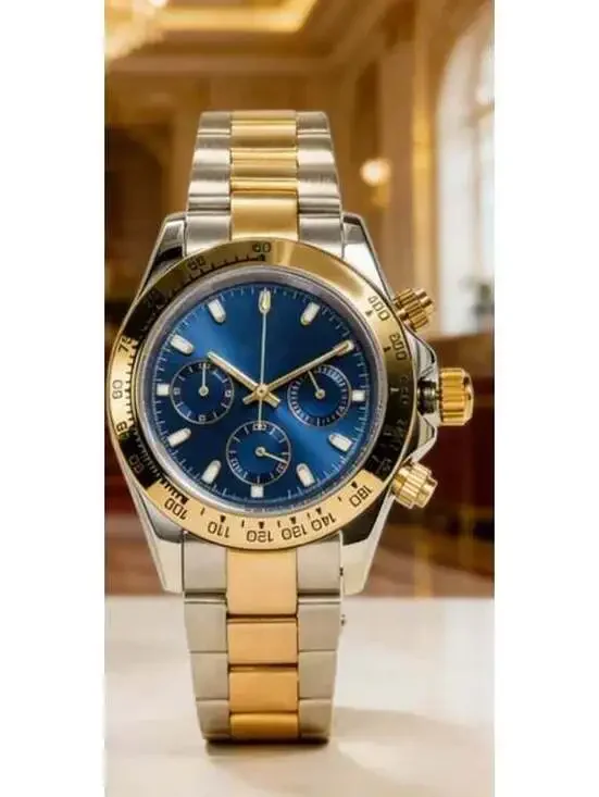 Stainless Steel Mechanical Watch with Blue Dial and Sapphire Crystal stock 266