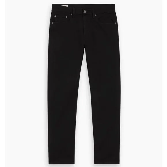 Men Levi’s 502 Regular Taper Fit Jeans Black Stretch Denim W32 L30 Denim Casual