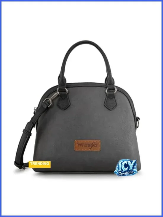 Faux Leather Satchel Bag with Crossbody Strap Women's Handbag