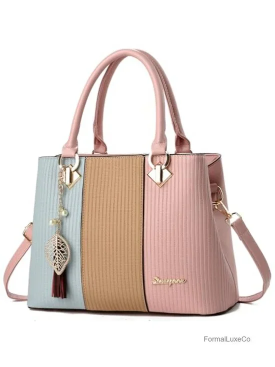 PU Leather Satchel Handbag for Women Crossbody Tote Shoulder Bag
