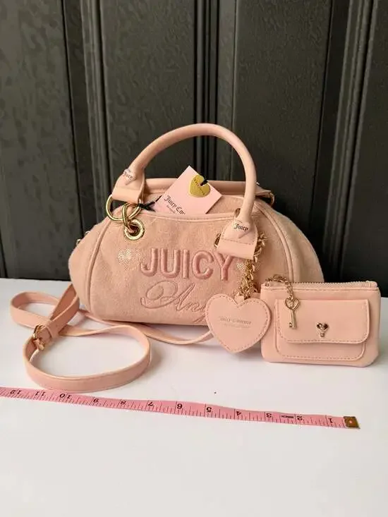 Juicy Couture Juicy Angel Satchel with Removable Pouch in Pink Clay