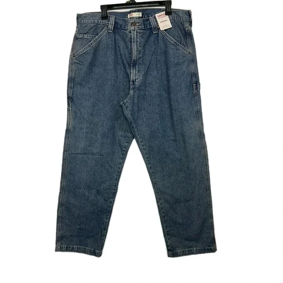 NWT Signature By Levi Strauss‎ Men's 100% Cotton Carpenter Jeans 30x32 Blue