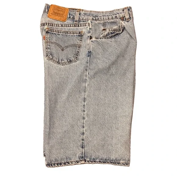 Levi's Vintage 562 Blue Loose Fit Student 30 Denim Shorts Orange Tab USA