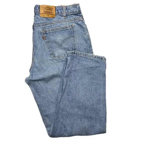 Vintage Levi Strauss‎ 634 Mens 38X30 Blue Denim Jeans Relaxed Orange Tab