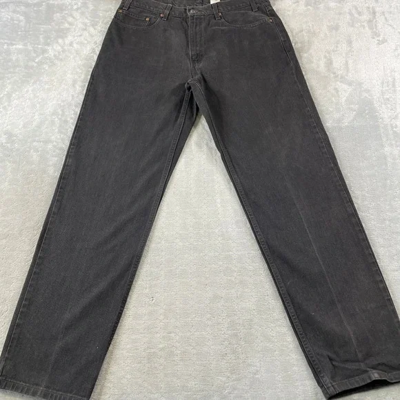 Vintage Levis 550 Jeans Mens 32x34 Faded Black‎ Relaxed Fit Denim Y2K Punk 36x34