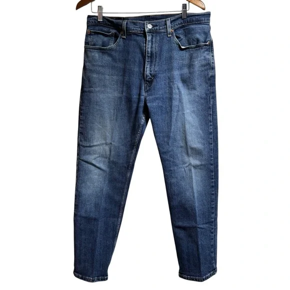 Levis 502 Regular Taper Mens‎ Jeans Blue Medium Wash Denim 36x30 Pants #331