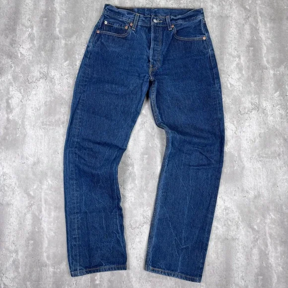 Vintage Levis 501XX Jeans‎ 33x34 (31x30) Blue Dark Wash Denim Straight Y2K