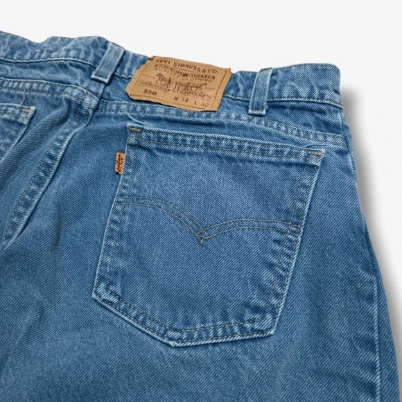 Vintage Levi's Orange‎ Tab Jeans 34 x 32 *Fits 30 x 30 USA Made 1980s 40550-0718