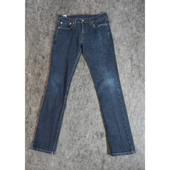 Levis Jeans Mens 30x32 Blue 511 Slim Fit Straight‎ Leg Preppy Dark Wash Red Tab