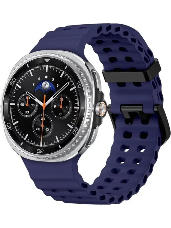 Unisex Blue Analog Quartz Breathable Marine Replacement Samsung Galaxy Watch