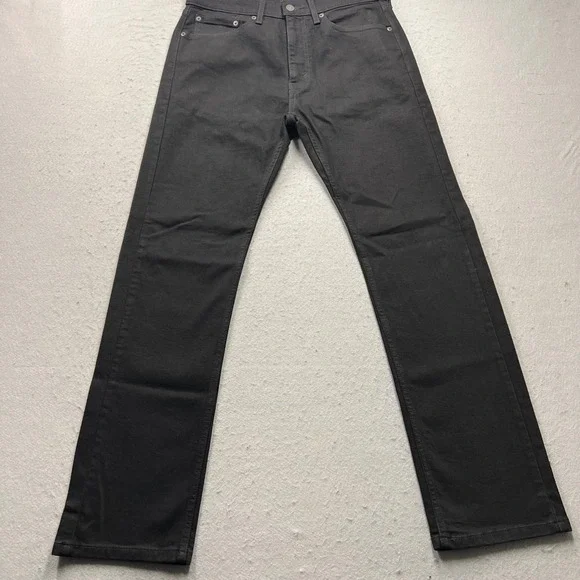 Levis 506 Straight Leg Jeans Mens W32 L32 Black Dark Gray Stretch A7700-0005‎