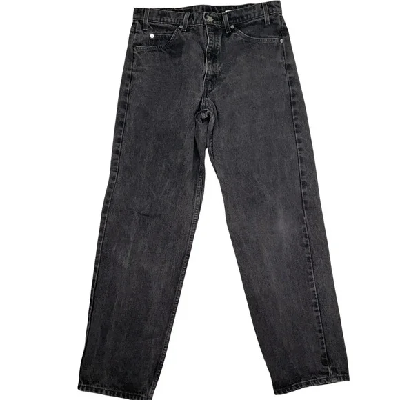 Levis 550‎ Jeans Mens 33W 30L Charcoal Wash Orange Tab Relaxed Fit  Denim Pants