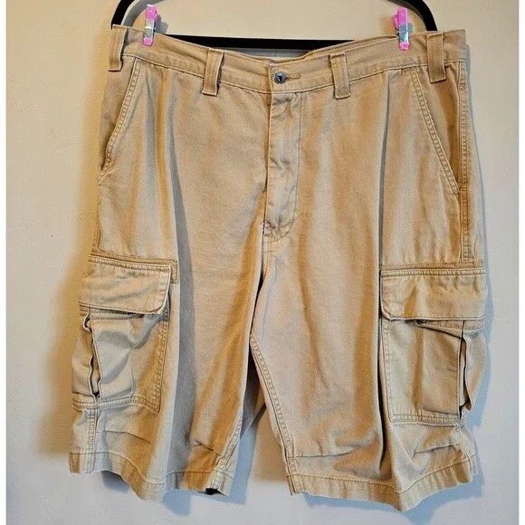 Levis Ripstop Cargo Shorts Men 38 Brown Flat Front Utility Pocket Casual Outdoor