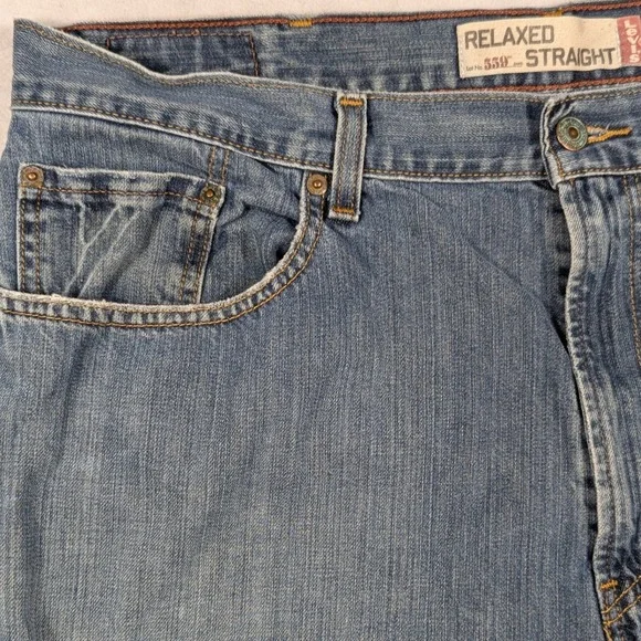 Y2K Levis 559 Relaxed Straight‎ Jeans Mens 40x30 Blue Denim Medium Wash