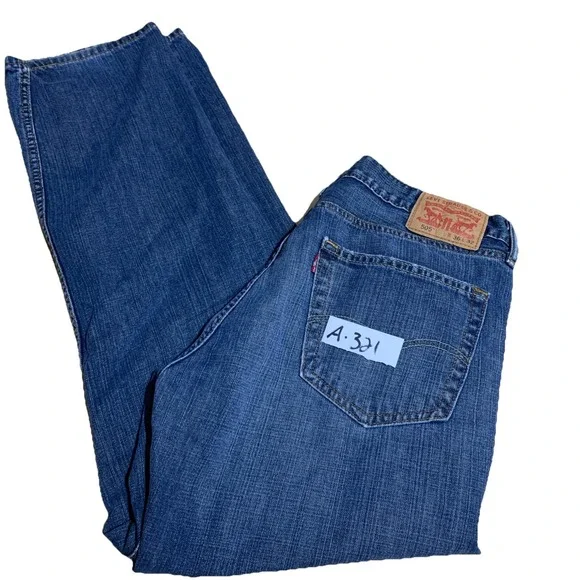 Levi's 505 Regular Fit Straight Leg Jeans Men's Size 36X32 High‎ Rise Denim Blue
