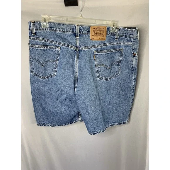 Mens Levi's 550 Sz 42 Orange Tab‎ Vintage Made USA Denim Shorts Relaxed Fit 90s
