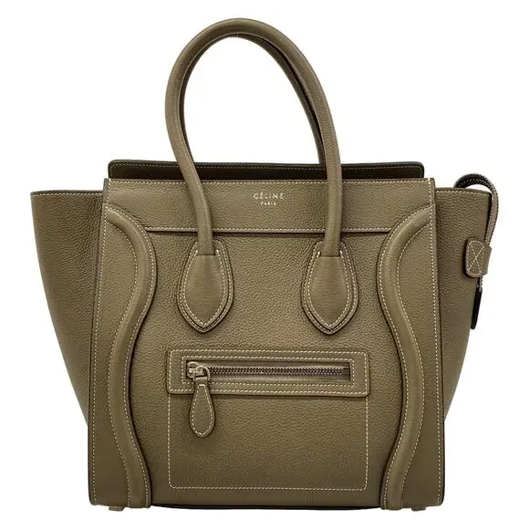 Celine Luggage Micro Shopper Handbag 167793DRU.09SO Souris(Gray Beige)