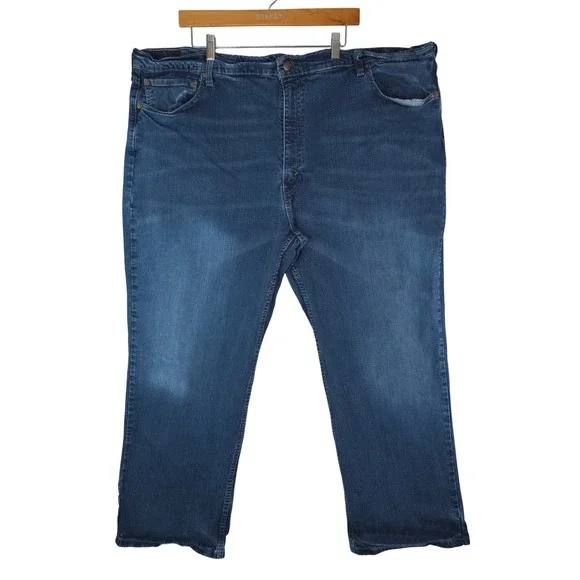 Levi 559 Jeans Mens 48x30 Blue Relaxed Fit Straight‎ Leg Dark Wash Stretch 2023