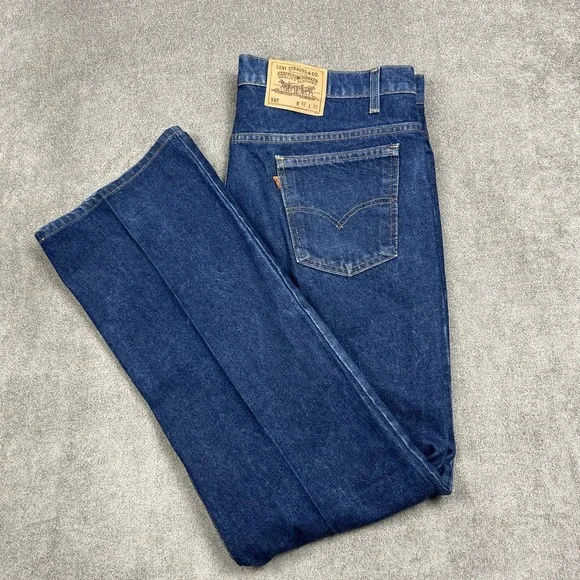 Vintage Levis Jeans Mens 41x33 Blue 517 90s Orange Tab Bootcut USA (Tag42x32)