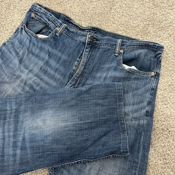 Levi's‎ 505 Regular Fit Jeans 40x32 (Fits 40X29) Blue Medium Wash Straight Denim